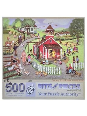 Bits And Pieces "Country Schoolhouse" 500 Piece Jigsaw Puzzle